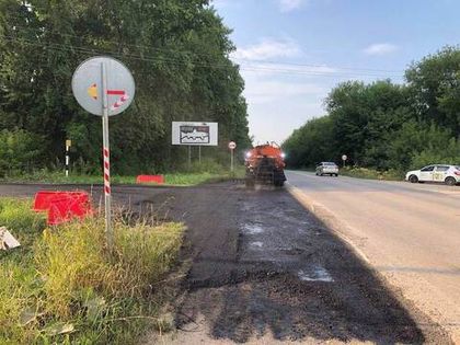 Примыкание подъездной дороги к трассе отремонтировано