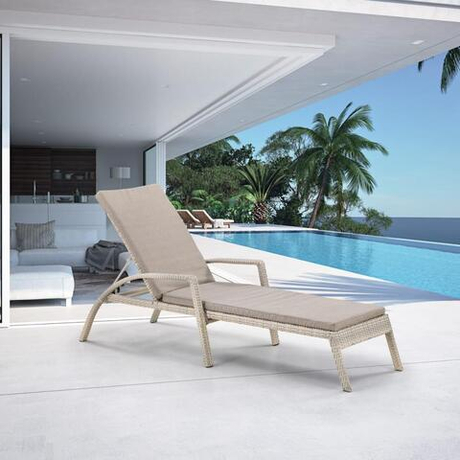 Шезлонг-лежак плетеный Afina A30C2-W85 Latte с матрасом