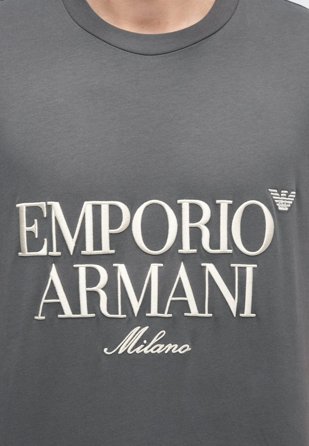 Emporio Armani Футболка с принтом - Серый