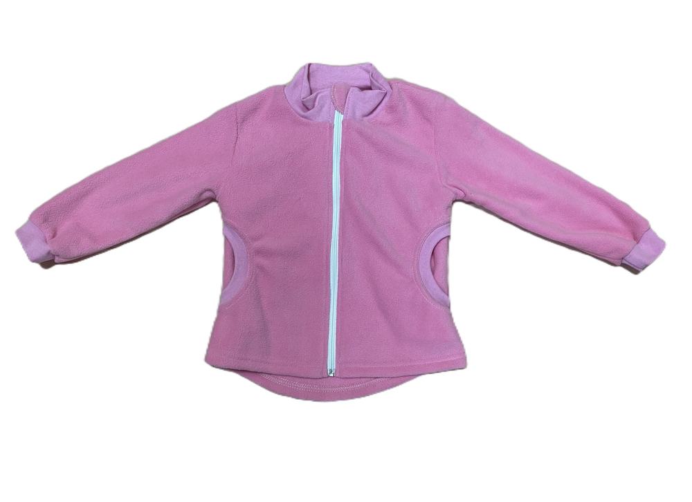 Толстовка на молнии с карманами из флиса на рост 74,80,92,98,104,110см