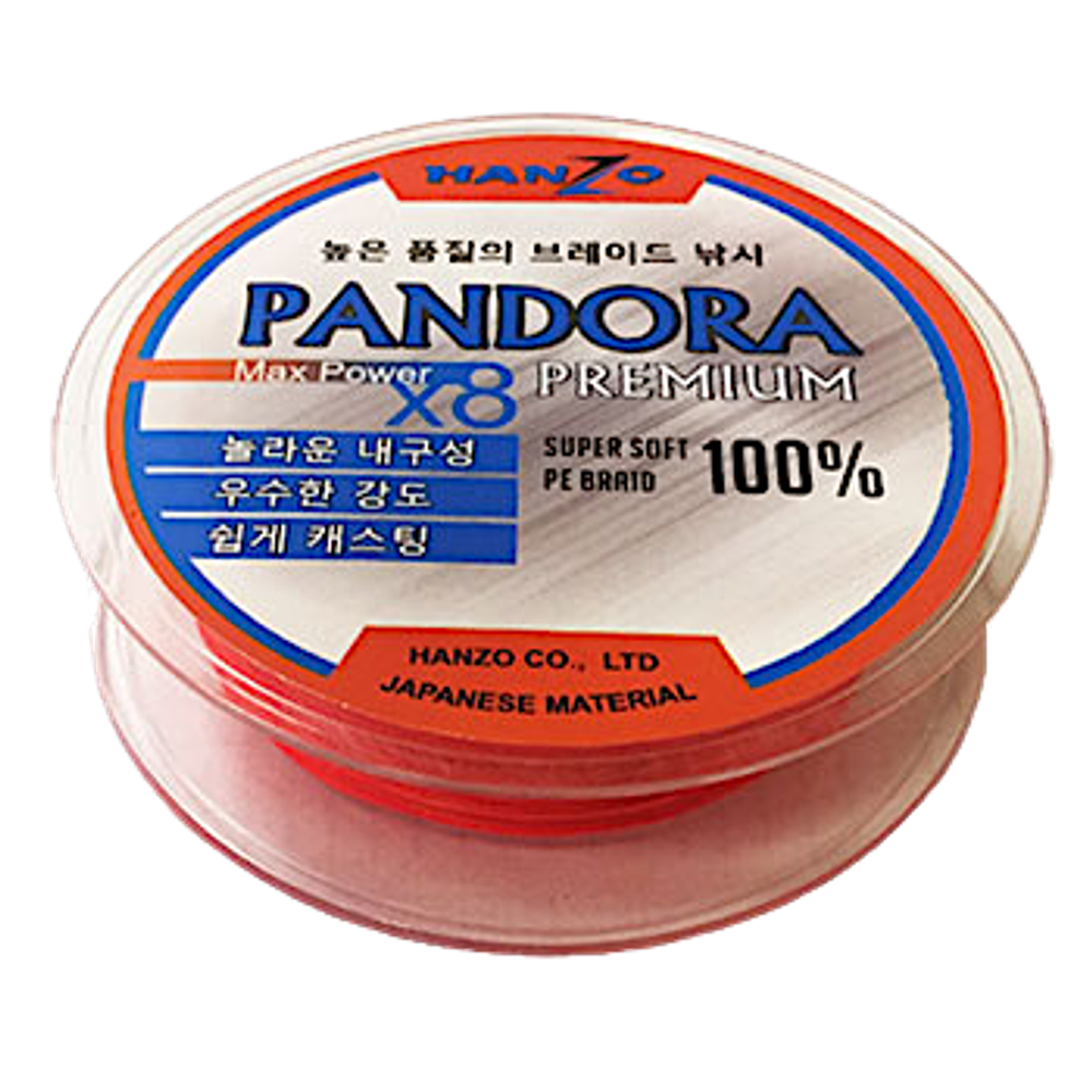 Шнур Hanzo Pandora Premium x8 150m 0.20мм 13.90кг Orange  HanPPr-Or/1.5