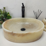 Раковина из оникса Oval Yellow OY-61567 (52*38*14)
