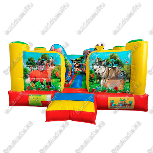 Надувной батут "Лесное царство" 4*4*2,5 м