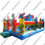 Коммерческий надувной батут "Звериный мир" 7*5*4 м