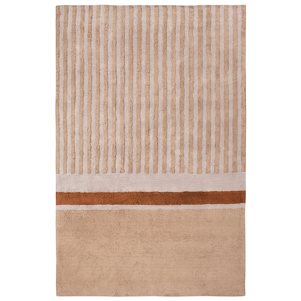 Ковер из хлопка с рисунком tulip garden бежевого цвета из коллекции terra, 200х300 см