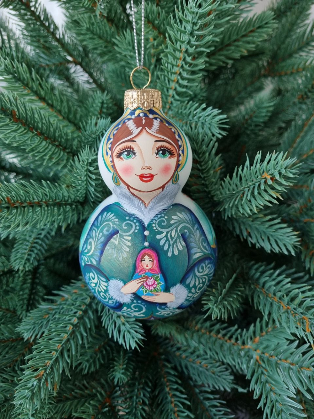 Матрешка стеклянная хозяйка медной горы