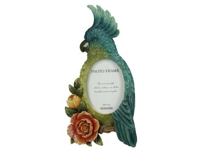 Фоторамка "Попугай" 10х2х21см Поликерамика,стекло