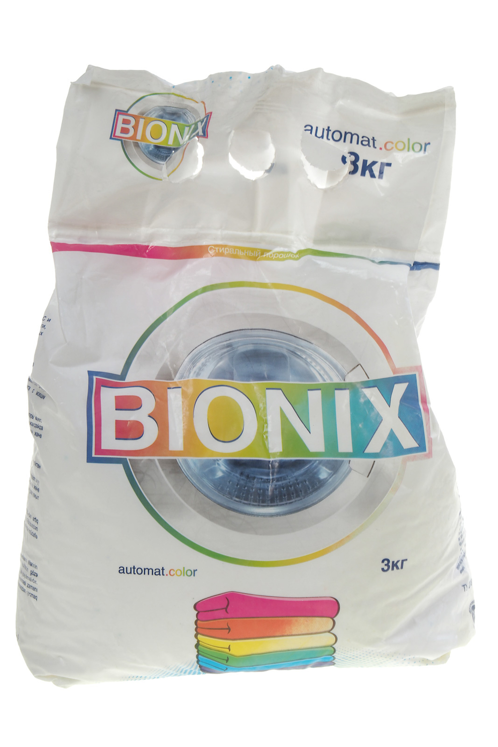 Стиральный порошок для цветного белья 3кг пакет Bionix
