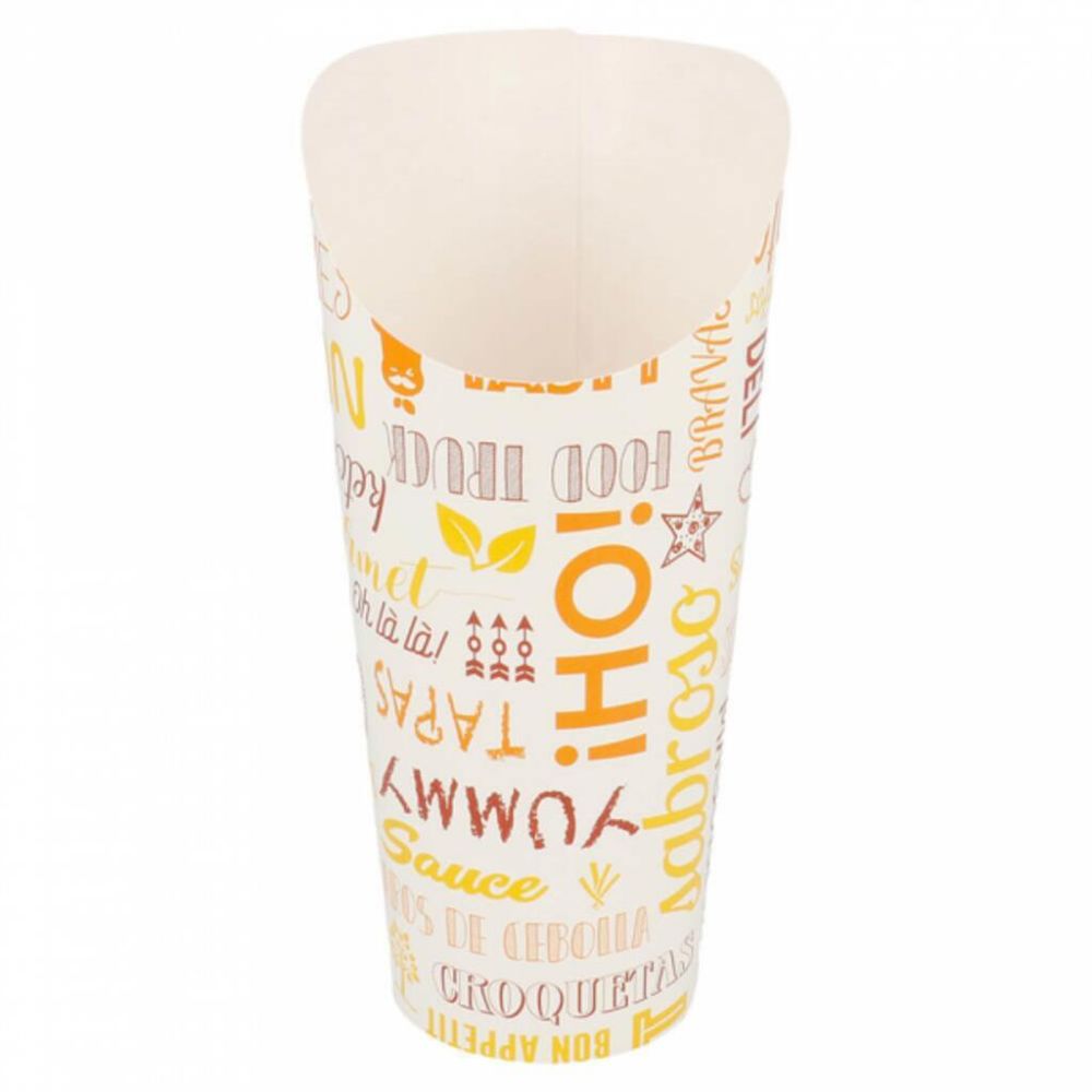 Контейнер картонный вертикальный для фри, снеков " " 660 мл, Ø 8,5*18 см 50шт/уп, G