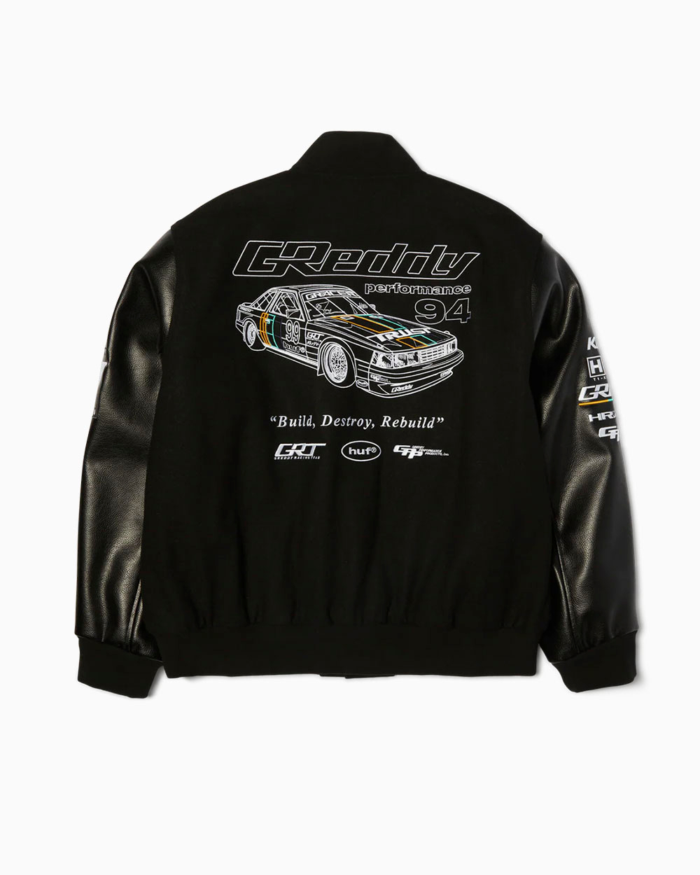 Куртка-бомбер HUF X Greddy Varsity Jac