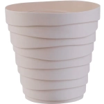 Кашпо для цветов пластиковое 3,5л d-19,7см «Бархан» Кремовый