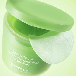 BY WISHTREND Успокаивающие пэды с зелёным чаем и церамидами Green Tea & Ceramide Calming Toner Pad (70 шт)
