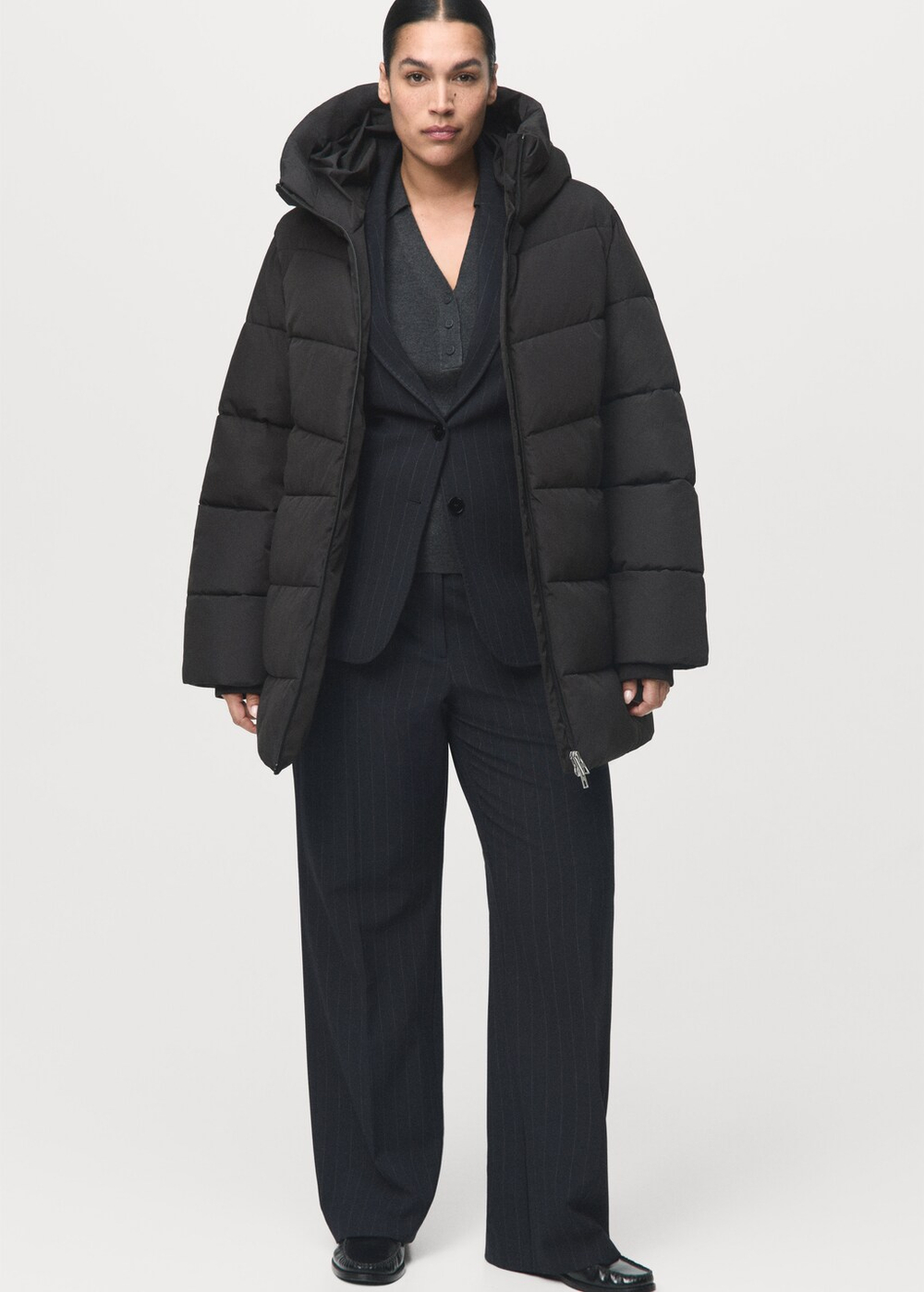 Утеплённый анорак с капюшоном