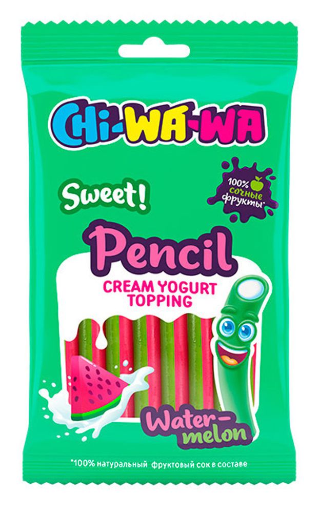 Жевательный мармелад Chi-Wa-Wa Арбуз сладкий (карандаш) 80г