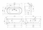 Ванна Abber 170х80 AB9444MW белая матовая
