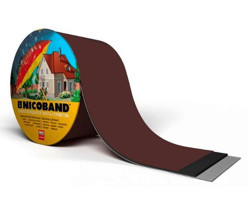 Герметизирующая лента NICOBAND самоклеящаяся коричневая 3м*10см