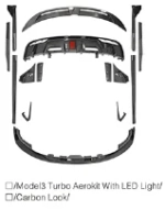 Карбоновый обвес для Tesla Model 3 Facelift 2023+ тесла Губа Фендера юбки Диффузор Спойлер
