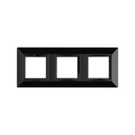 Рамка из металла, "Avanti", черная, 3 поста (6 мод.)