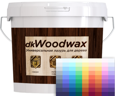 Профессиональная тонирующая пропитка с воском и антисептиком dkWoodwax цветная