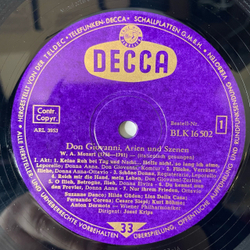 Винтажная виниловая пластинка LP Mozart Моцарт, Don Giovanni Дон Жуан Arien Und Szenen (Германия 1966)