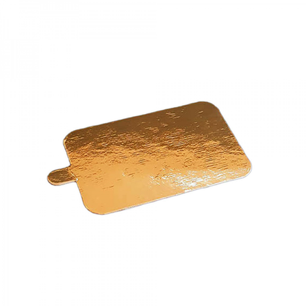 Подложка ПРЯМОУГОЛЬНАЯ золото  с держателем 65*100 мм (0,8 мм)
