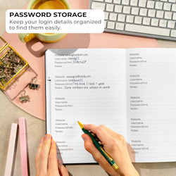 Clever Fox Password Book — Блокнот для хранения паролей с алфавитными вкладками Организатор логинов и паролей в стильном дизайне