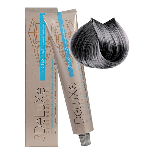 Стойкая крем-краска для волос Оттенок 6.12 Темный блондин пепельно-перламутровый 3DeLuXe 100мл