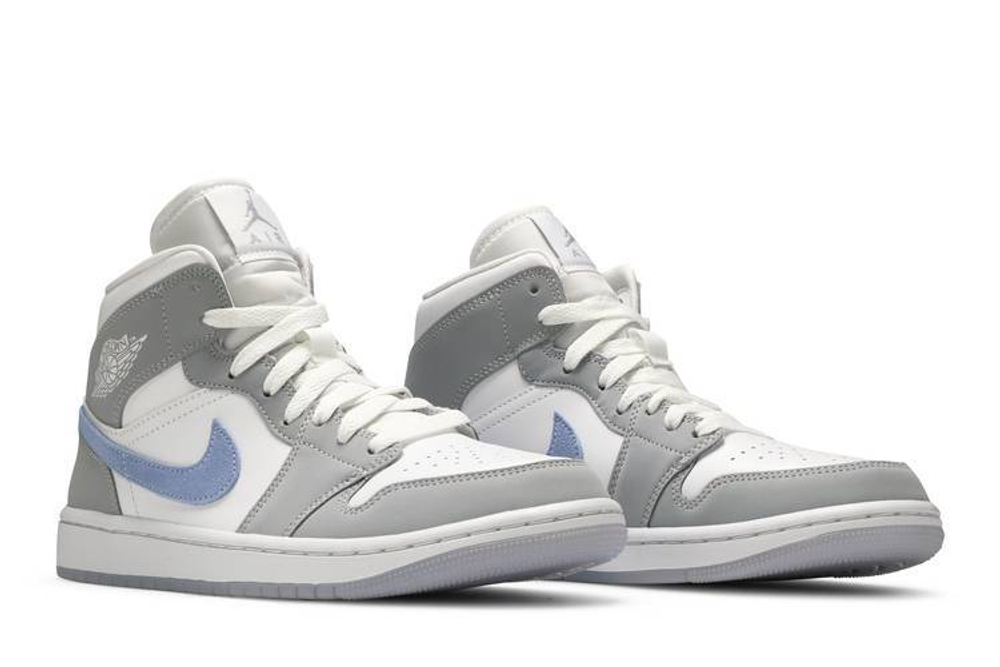 Кроссовки Jordan Air Jordan 1 Mid "Wolf Grey" Dior (Женская размерная сетка)