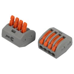 Клемма ЭРА NO-225-347 универсальная 222-414 с рычагами 4-проводная 0.08-2.5/4 мм2 (упаковка 50 шт.) | Клеммы