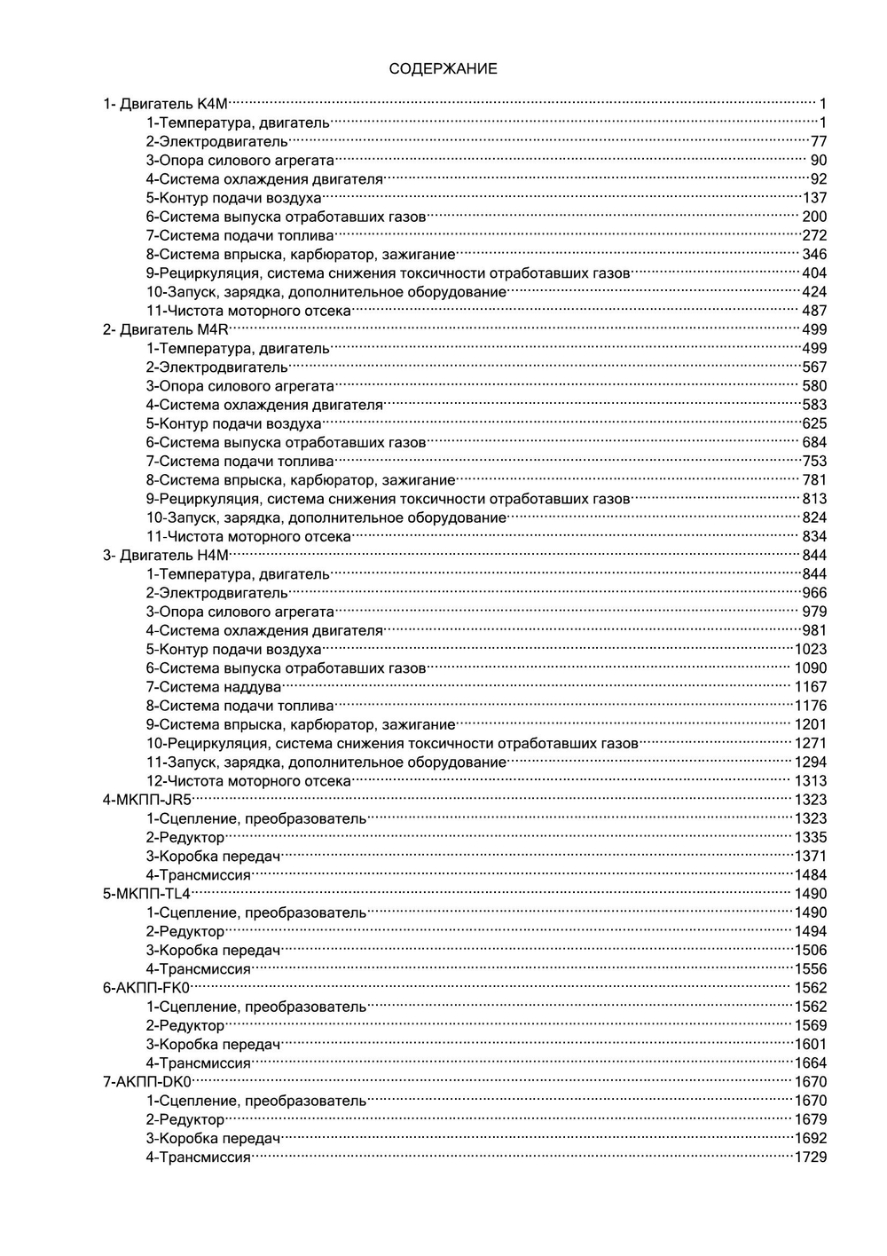 Каталог запчастей Флюенс