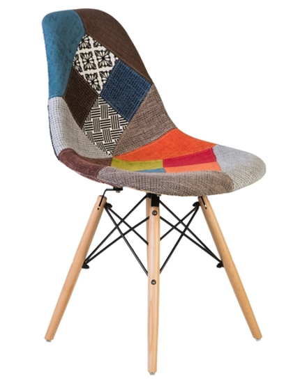 Стул обеденный LMZL-PP623, ножки светлый бук, цвет сиденья мозаика