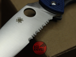 Нож Spyderco Resilience LTW P/S - рук. океанский синий, клинок полусеррейтор