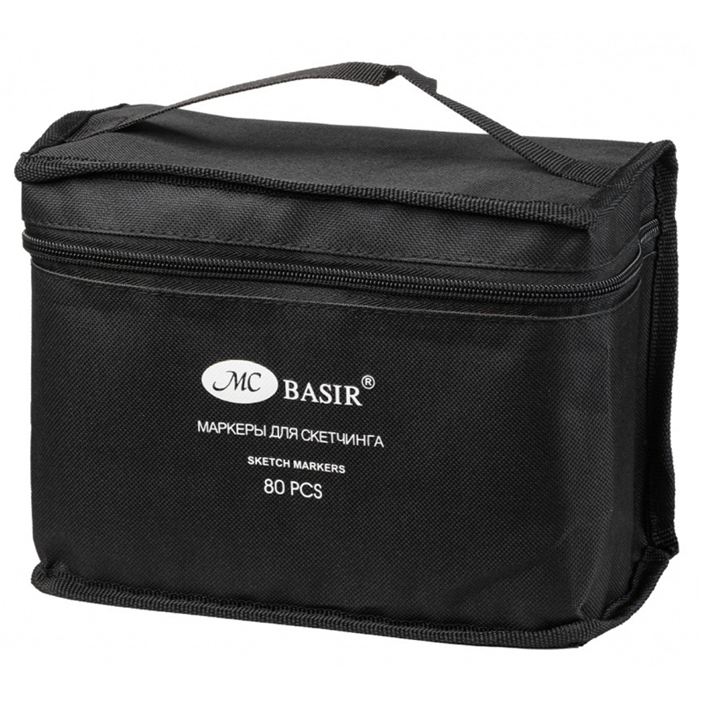 Маркер для скетчинга, двусторонние, Basir, четырёхгранные, 14 мм, спиртовые, 80 шт