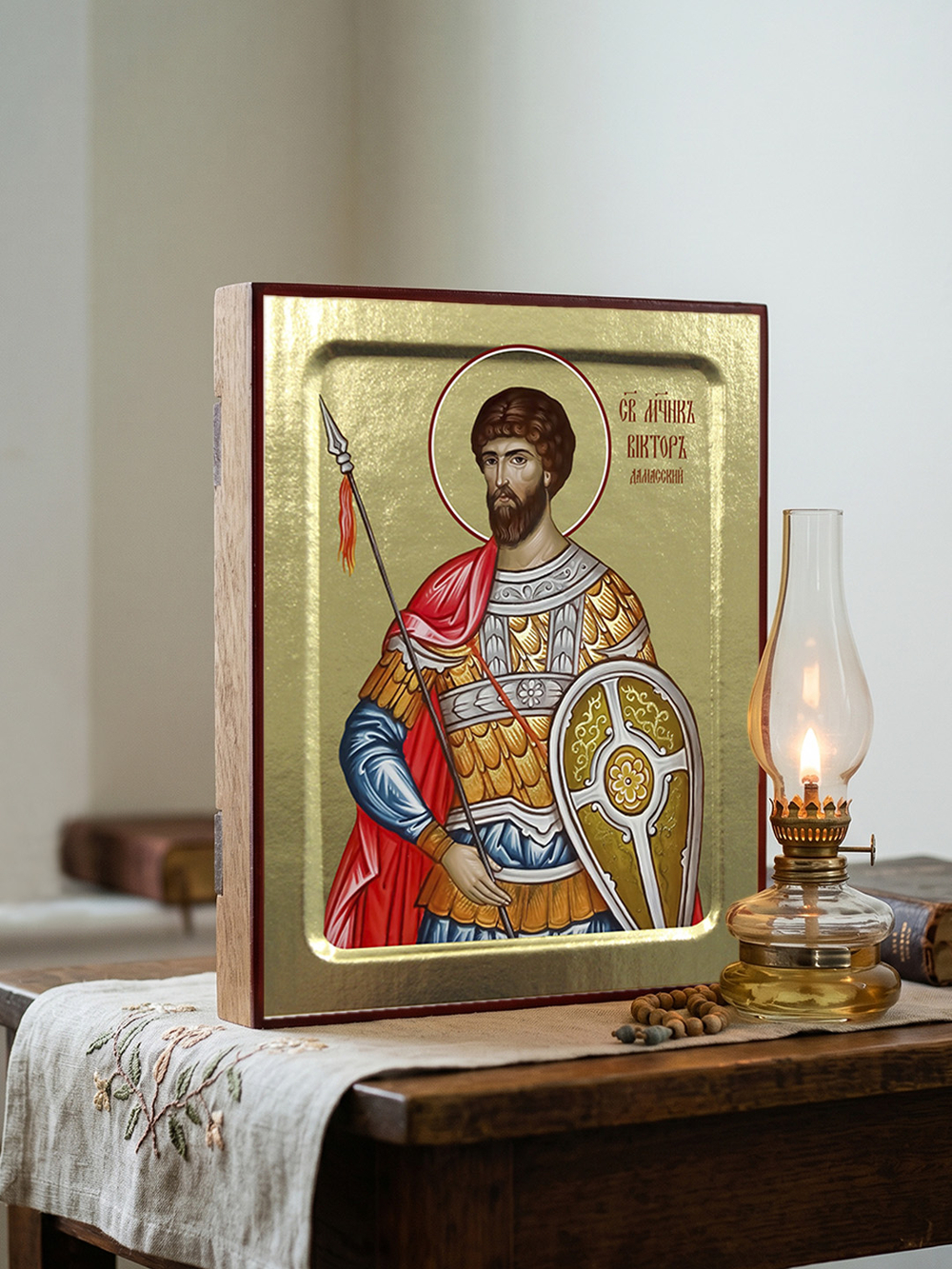 Икона Виктора Дамасского, мученика на дереве: 125 х 160 (Синопсисъ)