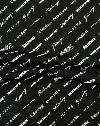Хлопок Balenciaga черный с белым лого