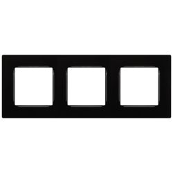Рамка для розеток и выключателей ЭРА Серия 12 12-5203-06 на 3 поста, Классик, чёрный