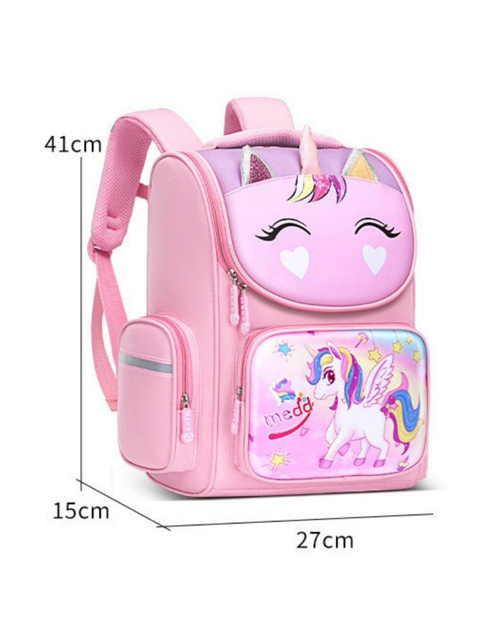Школьный рюкзак ранец для девочки Единорог, фиолетовый