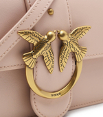 кожаная сумка через плечо love one mini Pinko - пудро-розовый(100059 A0F1)