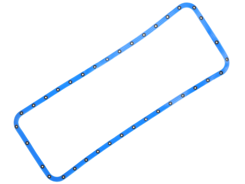 Прокладка поддона маслянного картера ЯМЗ 238 синий силикон с шайбами ПРЕМИУМ (ПТП64)