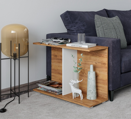 Полка Ион 3 крафт/белый