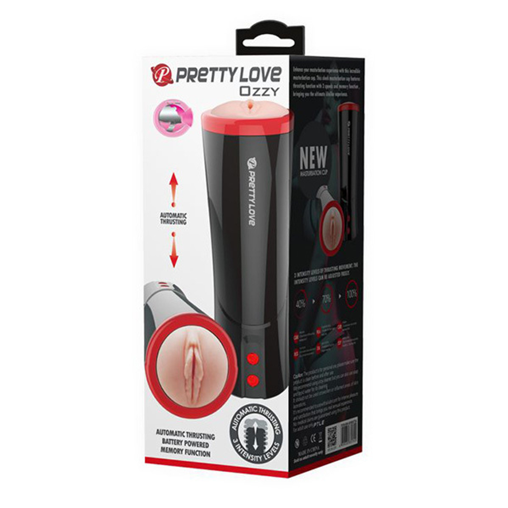 Автоматический мастурбатор-вагина 24,6см с голосовым сопровождением Pretty Love Ozzy BM-00900T54S
