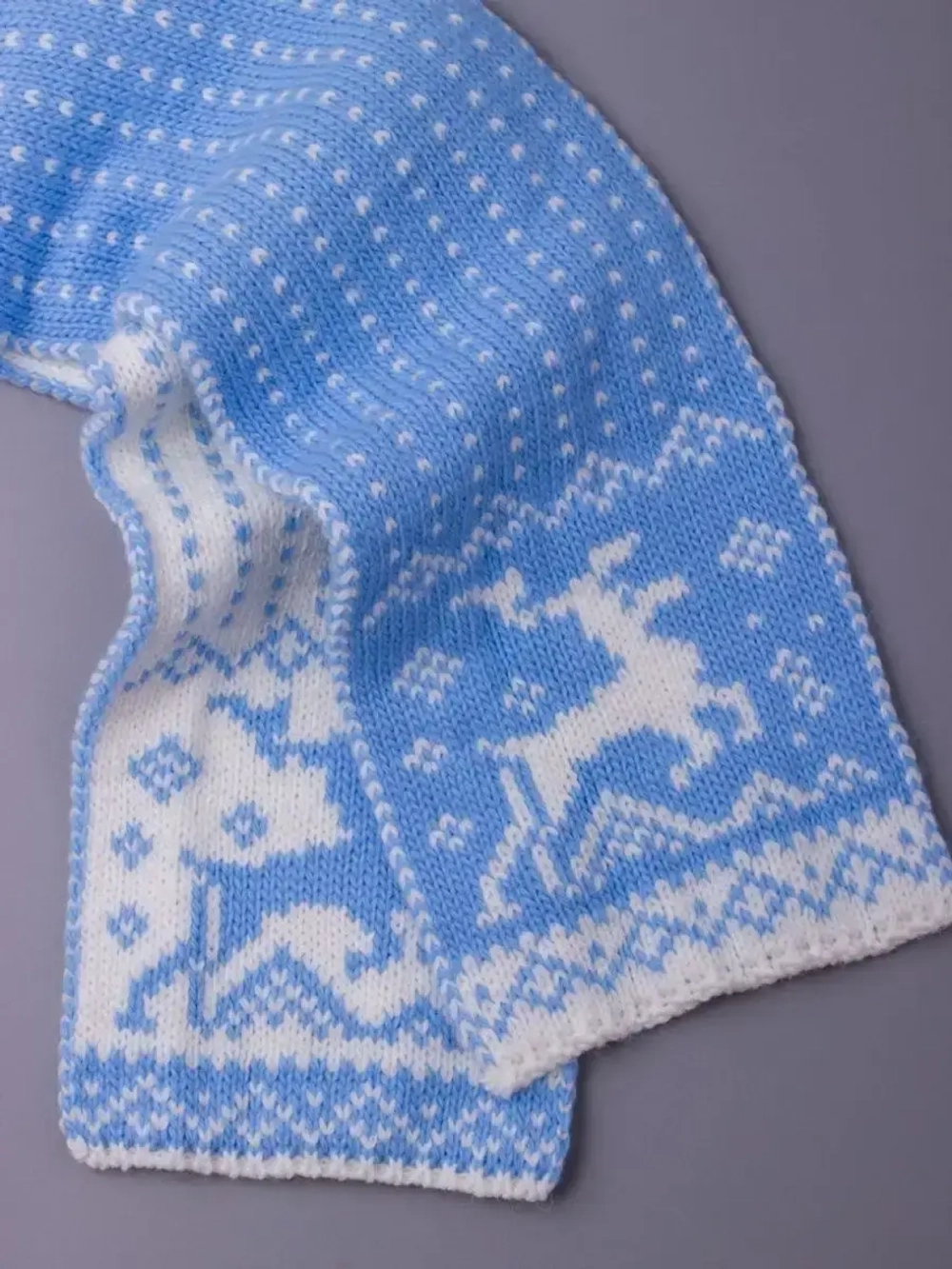 Шарф вязаный зимний для детей