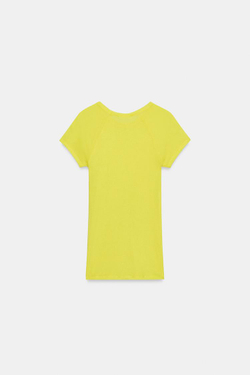 ZARA ФУТБОЛКА SUPIMA® С КОРОТКИМИ РУКАВАМИ, ЖЕЛТЫЙ