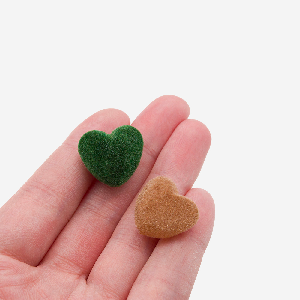 Подвеска велюровая с гранями "Сердце" 17*18,5мм, коричневая