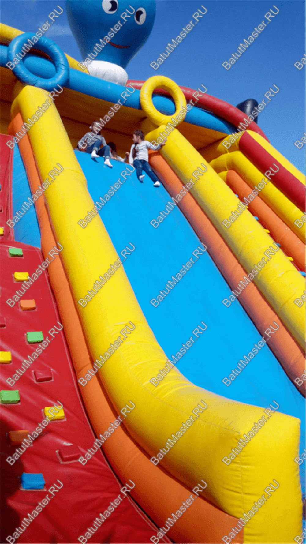 Коммерческий надувной батут "Осьминоги и драконы" 16*8*6 м