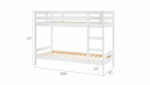Кровать двухъярусная - аналог IKEA MYDAL/ МИДАЛ/ ОШ / ИКЕА, 90x200 см, белый