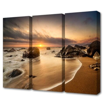 Картина модульная, 100х150 см, Камни на закате, S-4127H