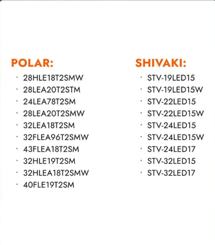 Пульт для телевизоров ПДУ HAMBER AKAI POLAR SHIVAKI Lumus Erisson Nesons Polarline Straus Polar Samtron Shivaki 2200-EDR0xxxx HOB1540