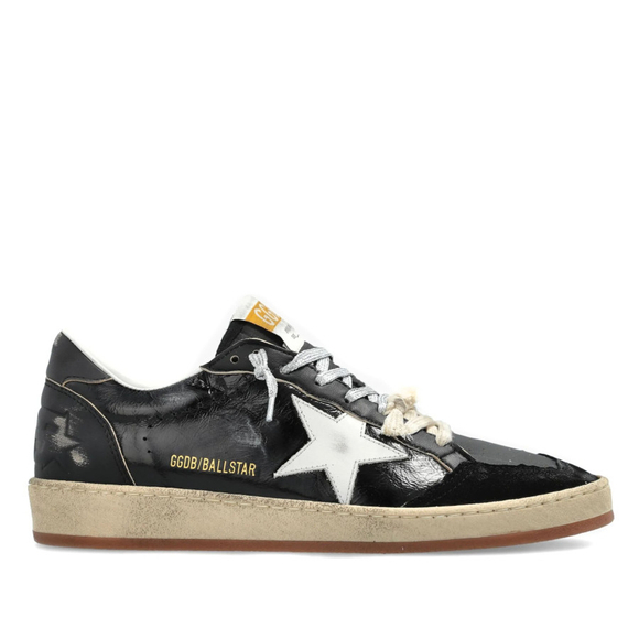 Женские Golden Goose Ball Star in Black Nappa with White Star and Black Heel Tab
