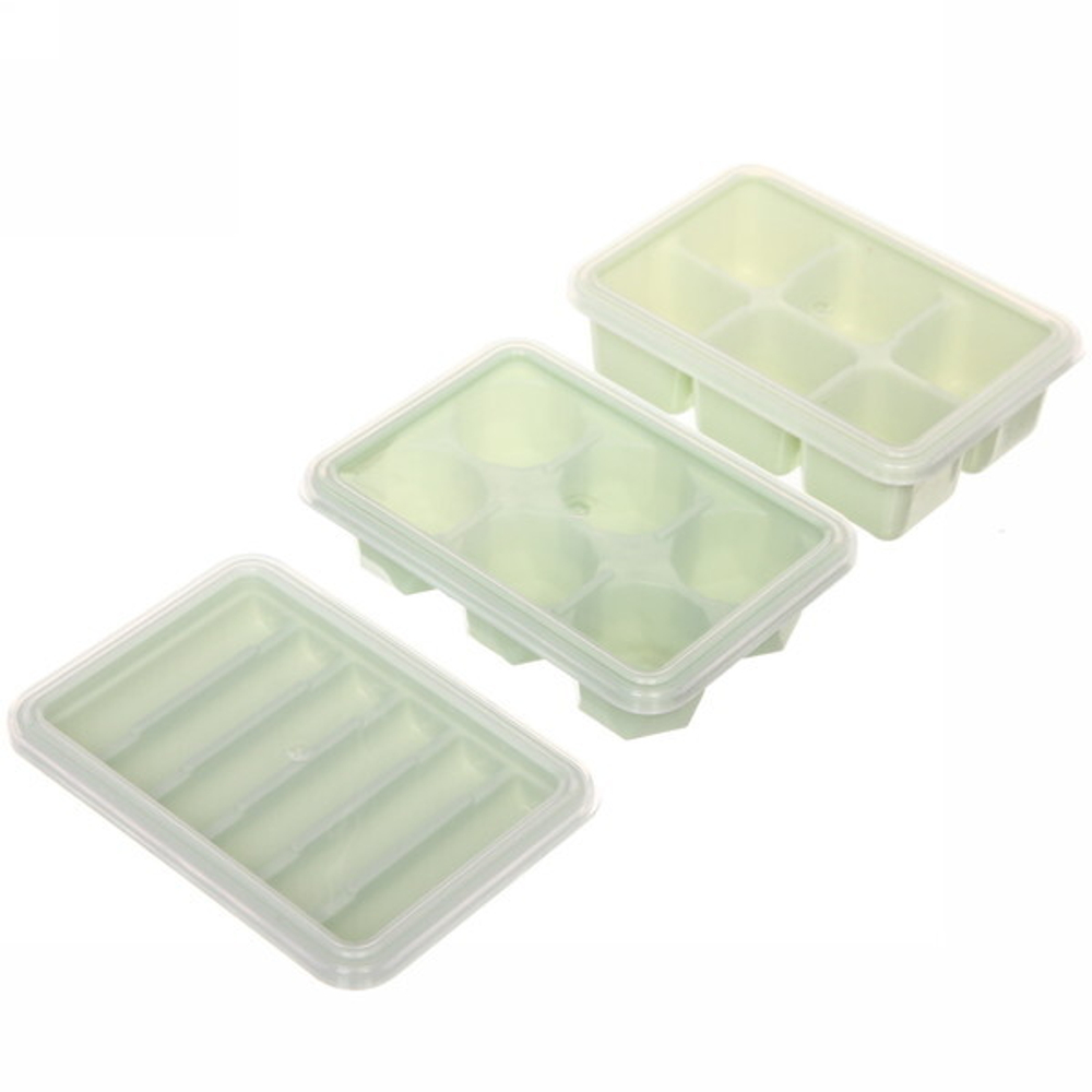 Форма для приготовления мороженого 3шт в наборе с крышками «Микс» 10,5*7,5см